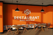 Restaurant Wall Mockup, an Advertising Mockup by sweetmaroon.studio (Thumbnail 1 of 4)