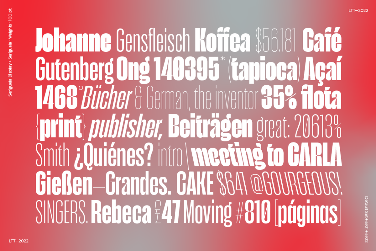 Seriguela - Family 50% off, a Sans Serif Font by Latinotype (Photo 8 of 15)