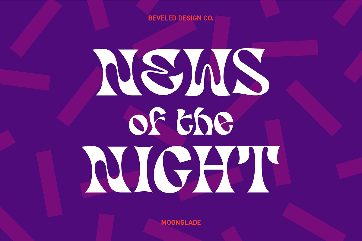 Moonglade | Retro Display Font, a Serif Font by Beveled Design Co. (Photo 5 of 11)