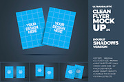 Clean Double Flyer Mockups x4, a Mockup by SmartDesigns (Thumbnail 1 of 5)