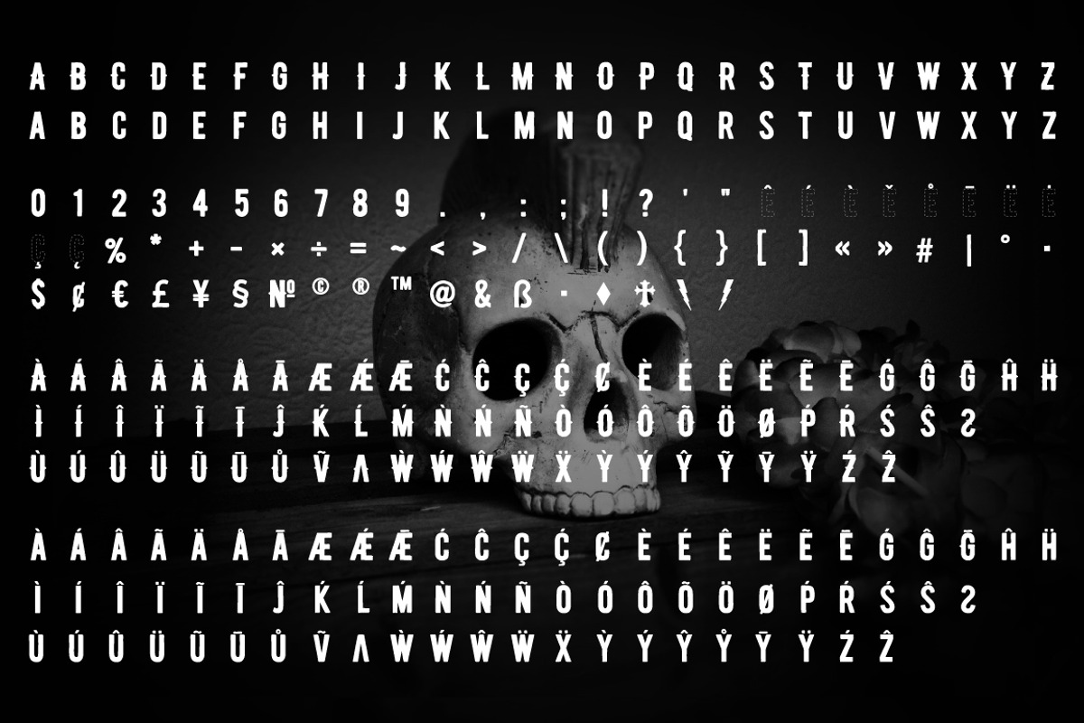 Wicked Tattoo Font Bundle, a Slab Serif Font by BAD TASTE (Photo 17 of 18)