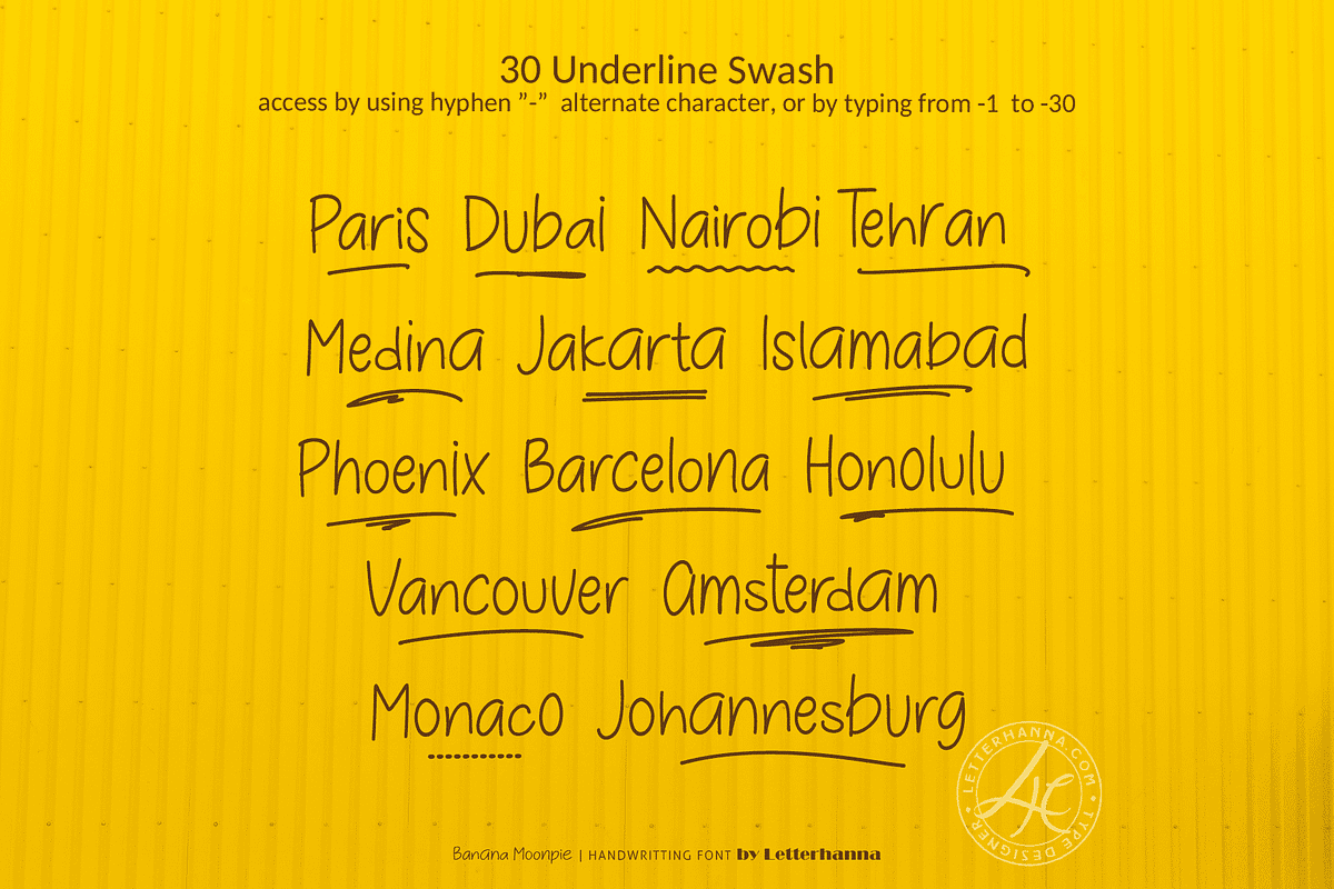 Banana Moonpie Kids Handwriting Font, a Handwritten Font by Letterhanna Studio (Photo 5 of 14)