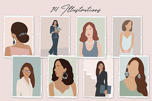 Freelance Girls Illustration Set