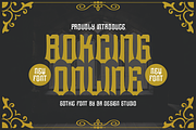 Bokcing Online - Gothic Font, a Blackletter Font by QR Design Studio (Thumbnail 1 of 6)