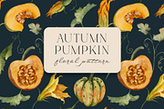 AUTUMN PUMPKIN floral pattern, a Pattern Graphic by Yuliia Lashevska (Thumbnail 4 of 12)