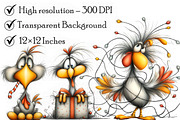 Funny Cartoon Chicken Clipart, an Illustration by Libby Wishes (Thumbnail 4 of 7)