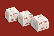 Cake Box Mockup, a Packaging Mockup by graphicsauce (Thumbnail 1 of 4)