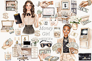 Money Girl Clipart | Business Girl, a Finance Illustration by GlamArtZhanna (Thumbnail 1 of 6)
