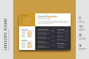 345. Landscape Resume Template