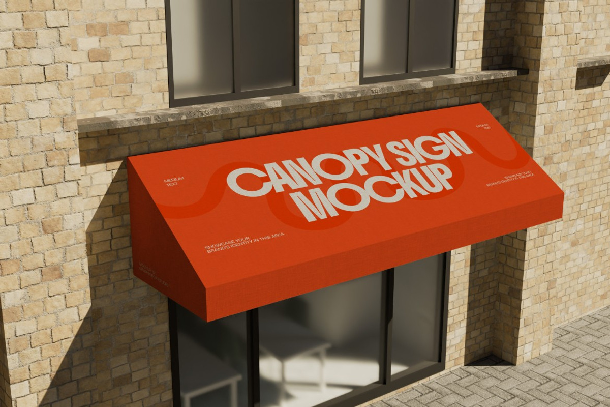 Canopy Sign Mockup, a Mockup by graphicook | Creative Market