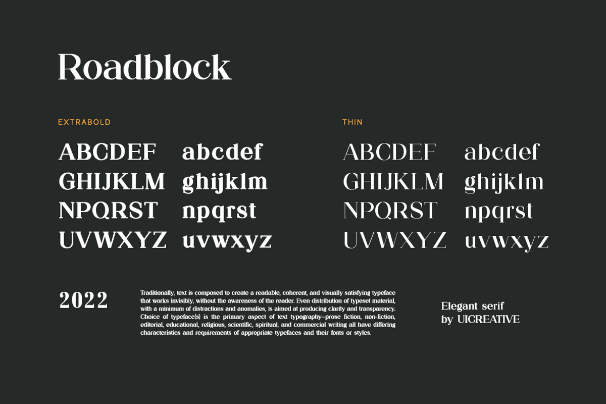 Roadblock Serif Font, a Serif Font by UICreative (Photo 5 of 13)