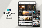 Film Frame Insta Grid (TriplePost), a Social Media Template by Analogi Studio (Thumbnail 1 of 11)