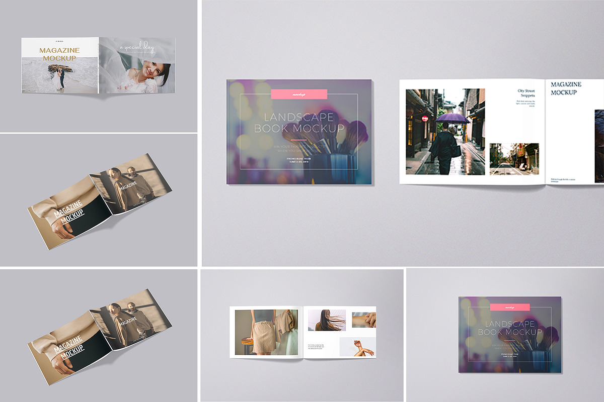 Landscape Magazine / Book Mockups, a Print Template by 2M GRAPHICS DESIGN (Photo 1 of 8)