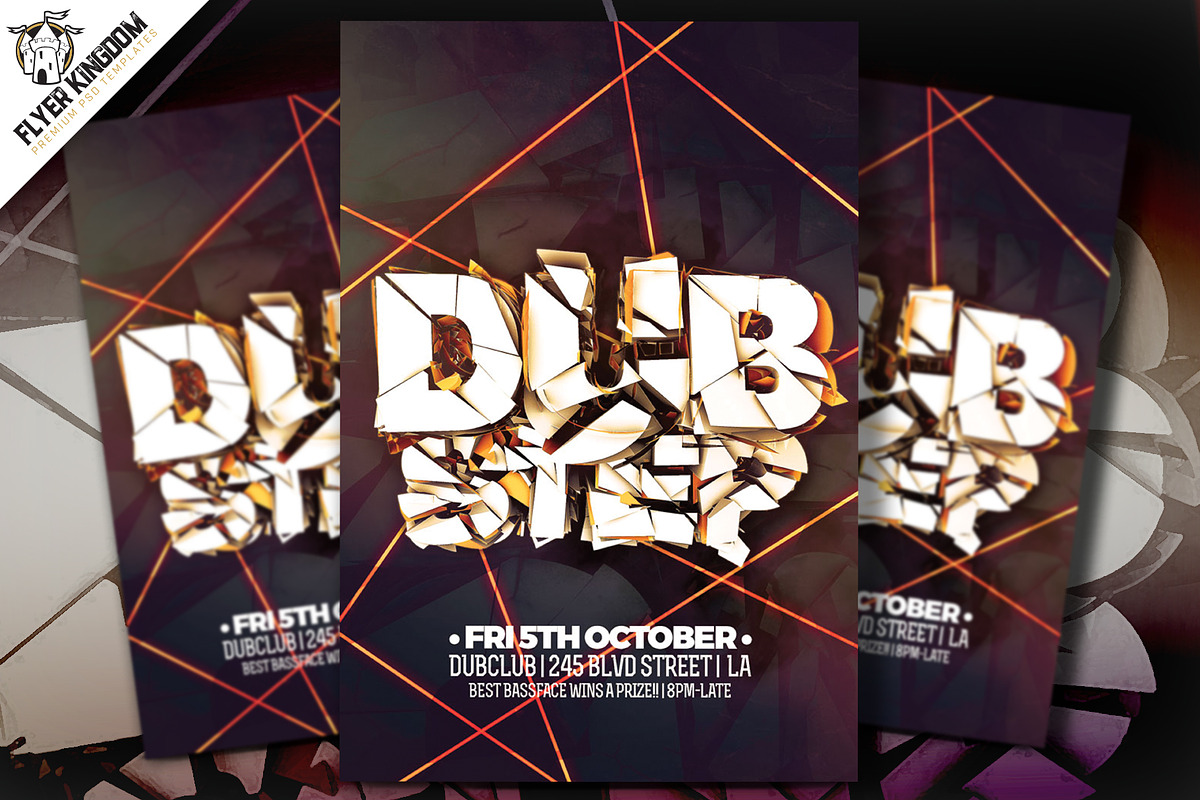 Dubstep Flyer Template, a Flyer Template by FlyerKingdom
