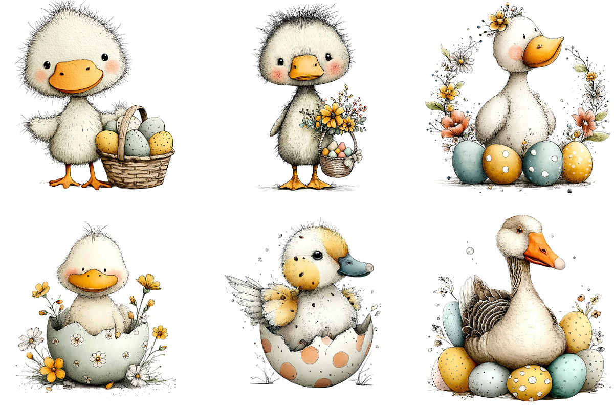 Whimsical Easter Goose Clipart, an Illustration by Sublimation Artist (Photo 6 of 7)