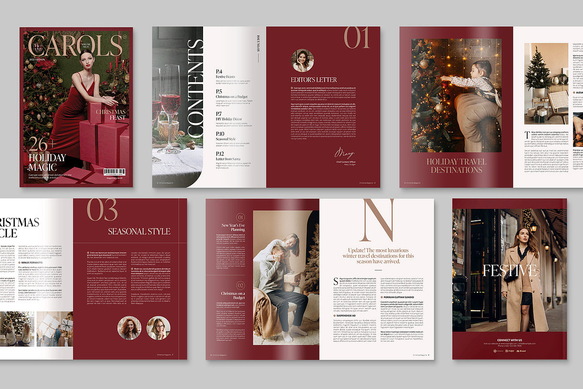 Christmas Magazine Template, a Magazine Template by BrandPacks (Photo 3 of 6)