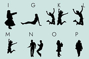 People Silhouettes Dingbats Font, a Symbol Font by Minimalartstudio (Thumbnail 2 of 7)