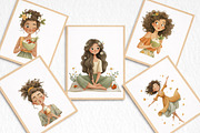 Whimsical Summer Girl Clipart, an Illustration by DreamArtGraphic (Thumbnail 6 of 8)