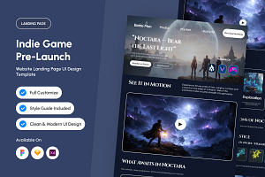 Indie Game Pre-Launch Landing Page, a Landing Page Template by productype1