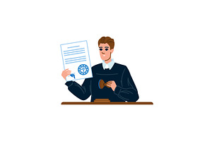 Notary public stamping document, a Finance Illustration by pikepicture