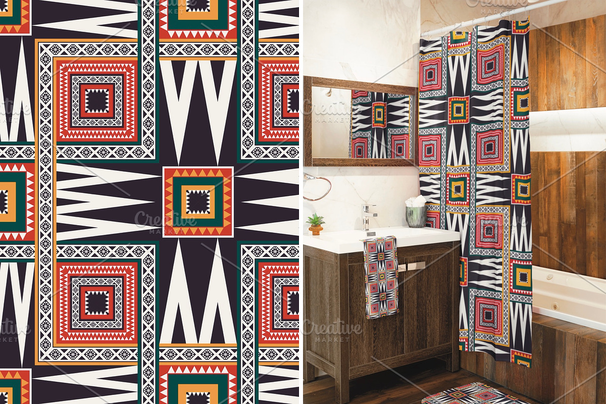 Colorful African Geometric Pattern, a Pattern Graphic by PPEthnicDecorPattern (Photo 9 of 9)