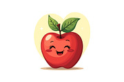 Happy Sparkle Apple Mascot, an Object Graphic by Designs_River (Thumbnail 10 of 13)