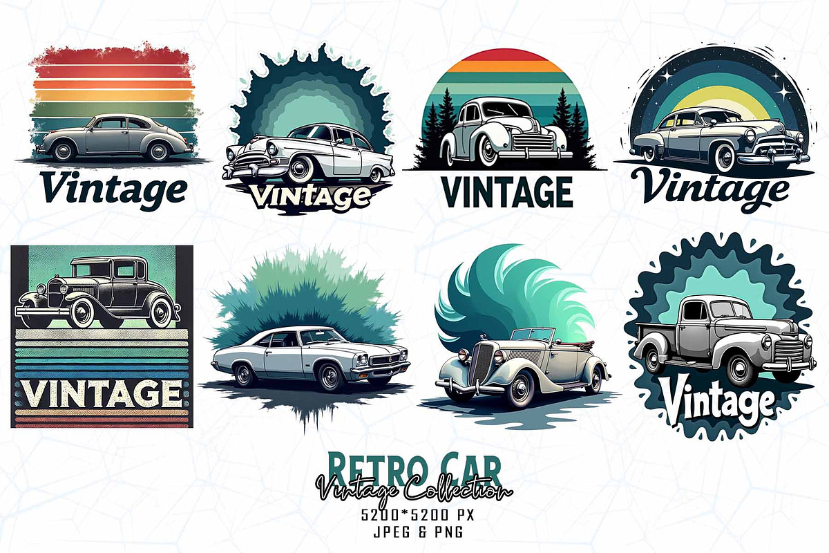 80 Groovy Vintage Car Lover T-shirt, an Illustration by Sofia's Fashion (Photo 9 of 9)