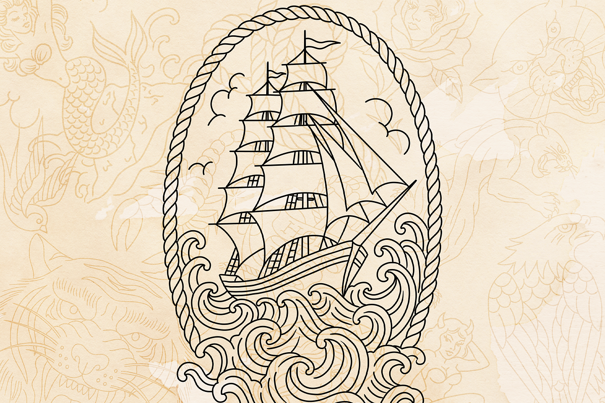 Procreate Tattoo Flash Power Pack!, an Illustration by Aloha Bhava (Photo 5 of 7)