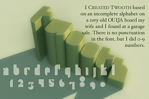 Twooth typeface in OTF anf TTF