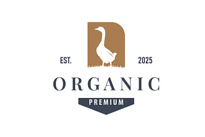 black silhouette duck logo livestock, a Branding & Logo Template by Maylianaw28