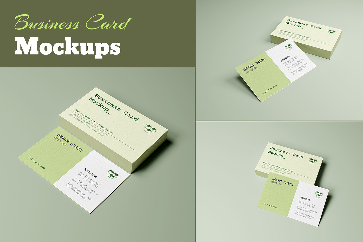 Business Card Mockups, an Advertising Mockup by alimran24 (Photo 1 of 14)