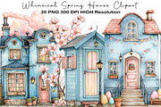 Whimsical Spring House Clipart, an Illustration by Black Bird Studio (Thumbnail 1 of 7)