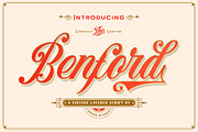 Benford Font Collections + Extras, a Script Font by Angin Studio (Thumbnail 1 of 13)