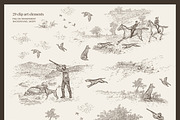 Rustic Hunting Toile Patterns, a Pattern Graphic by Ette Design (Thumbnail 5 of 9)