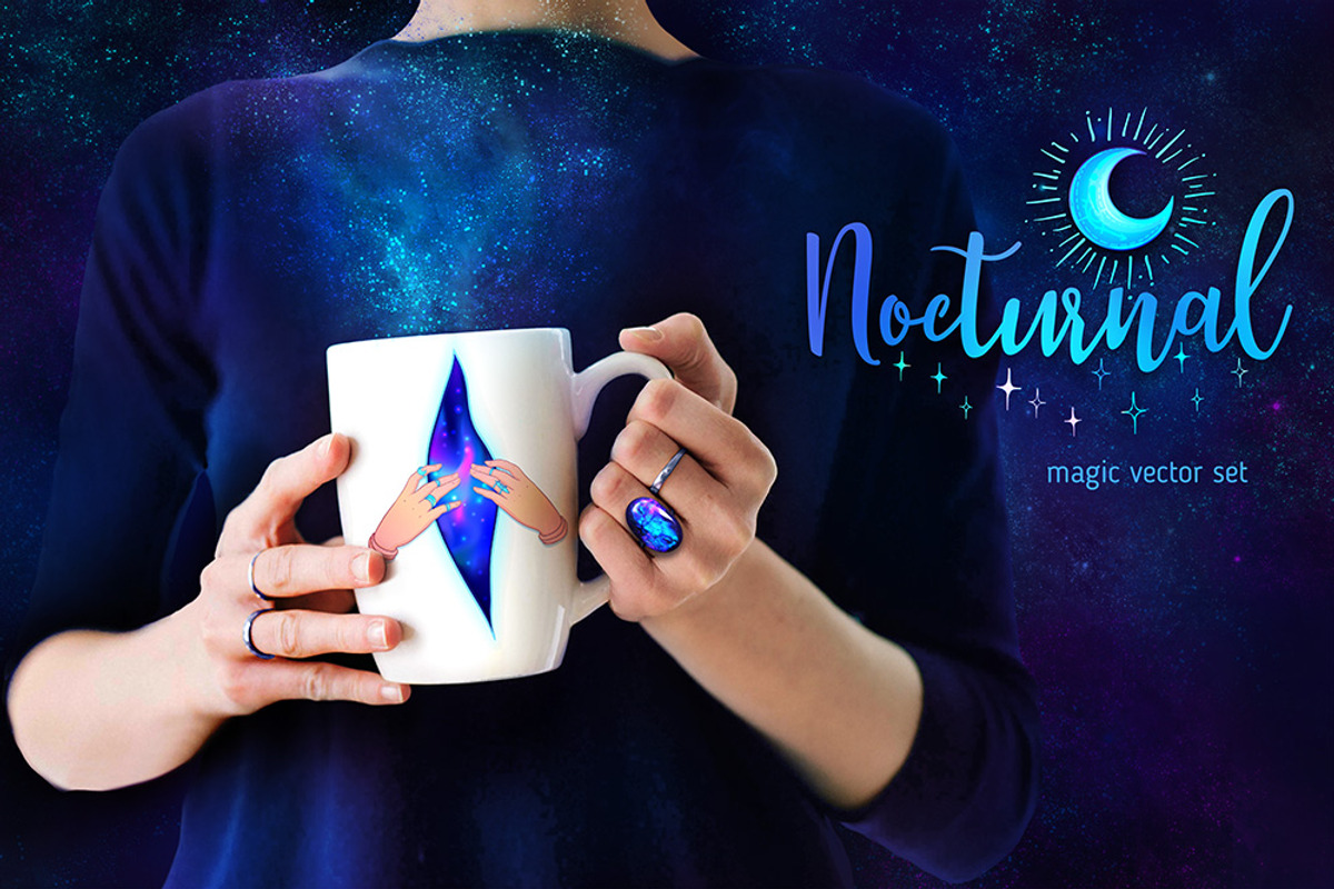 NOCTURNAL. Magic Vector Set., an Object Illustration by Varvara Gorbash (Photo 2 of 8)