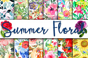 Floral Digital Paper Bundle, a Texture Illustration by OldMarket Designs (Thumbnail 11 of 13)