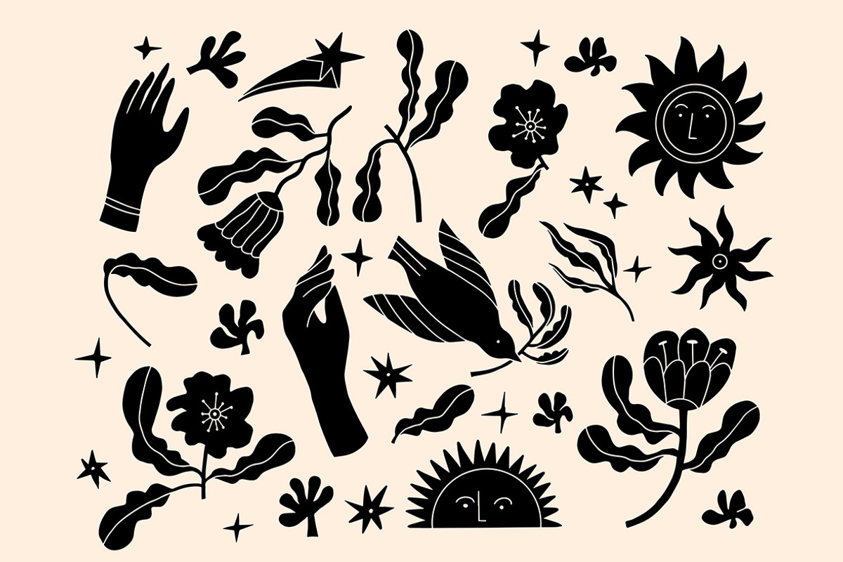Floral Spirit Linocut Bundle, an Illustration by ClayStudio (Photo 2 of 8)