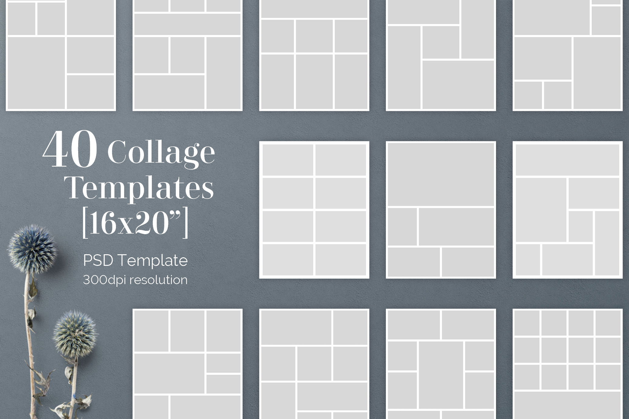 16x20 PSD Collage Template Bundle, a Templates & Theme by Paperweight ...