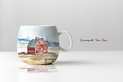 Watercolor Barn & Landscapes, an Object Illustration by Yorda Studio (Thumbnail 10 of 10)