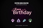 Editable Vector Neon Creator Effect, a Decorative Illustration by Photoshop Action (Thumbnail 3 of 11)