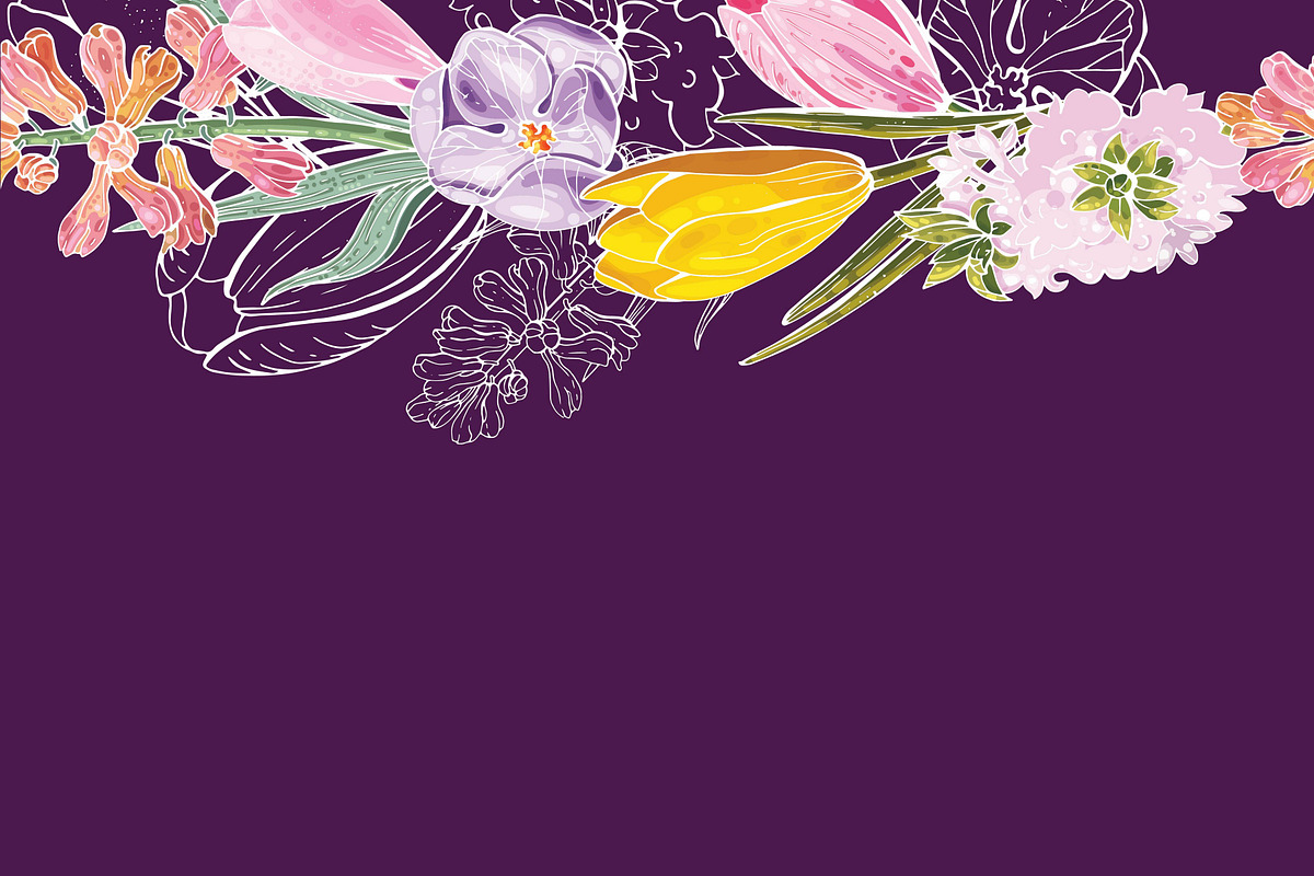 Set of floral elements and wreaths, an Illustration by fiolika (Photo 7 of 13)