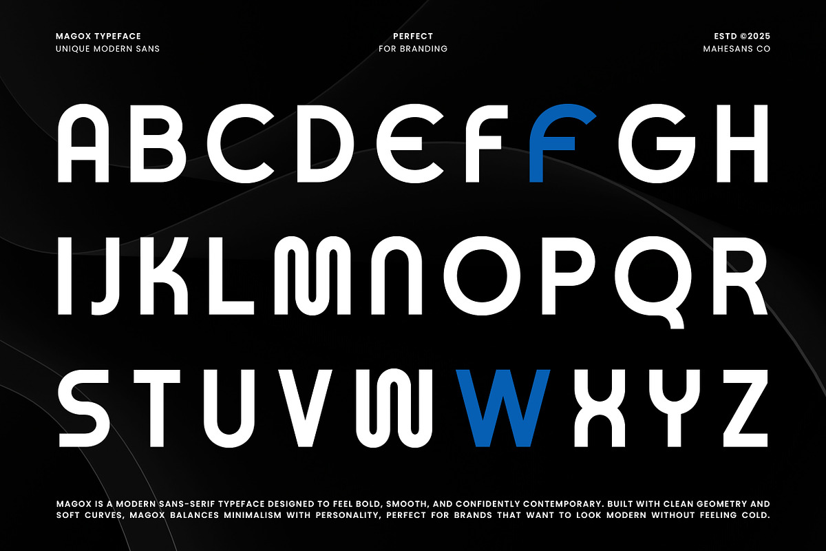 Magox – Unique Modern Sans Serif, a Sans Serif Font by Mahesans Co (Photo 6 of 10)