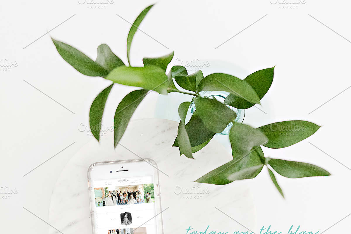 SIMPLE FRESH PHONE MOCKUPS, a Product Mockup by Mesmerizing Designs (Photo 3 of 6)