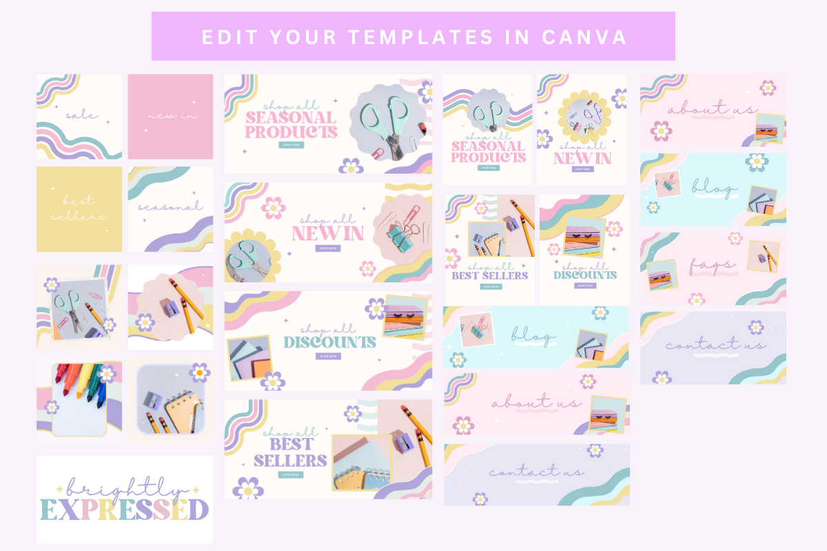 Cream Pastel Shopify Banners, a Shopify Template by Template Twist Shop (Photo 2 of 5)