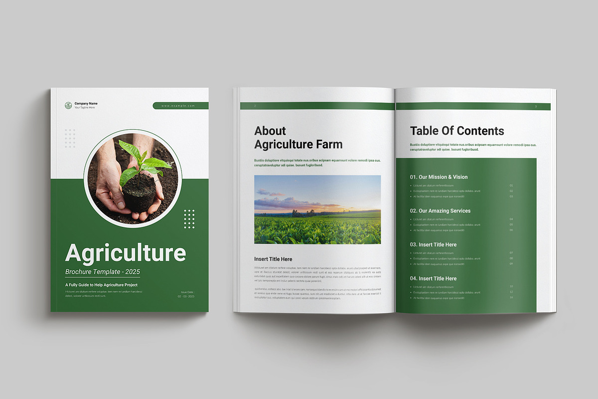 Agriculture Brochure Template, a Brochure Template by Cleffon_Graphic_Studio (Photo 2 of 9)