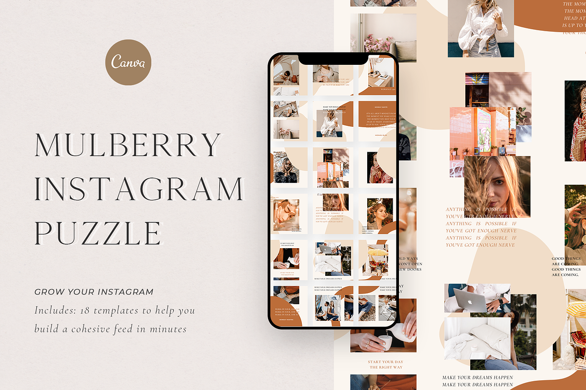 Mulberry Instagram Puzzle | CANVA, a Social Media Template by Ralony (Photo 1 of 8)