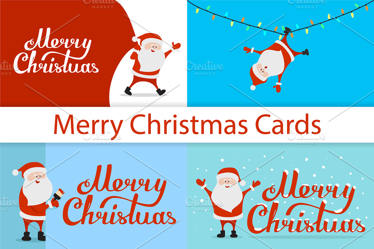 Merry Christmas Cards with Santa, a Social Media Template by Plaid4You (Photo 1 of 5)