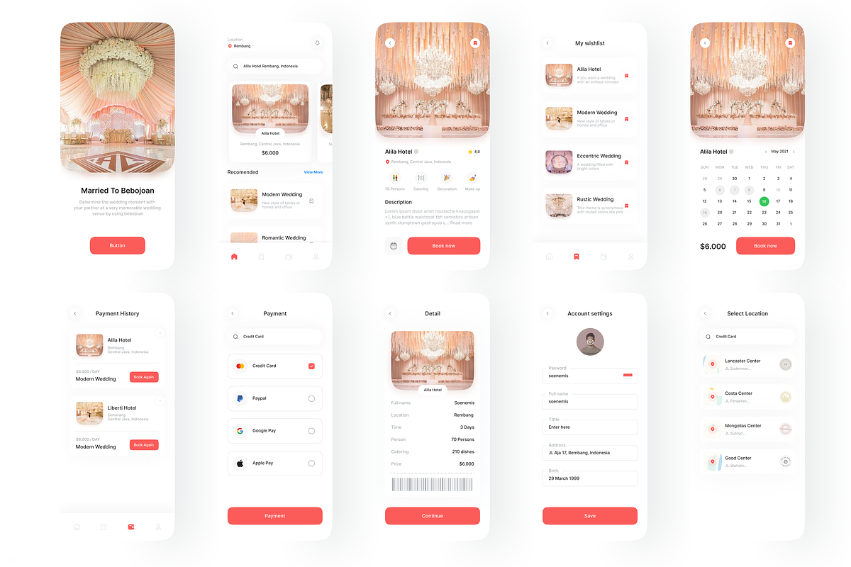 Bebojoan - UI Kit Wedding Mobile, an UI Kit Template by Korsa Agency (Photo 3 of 6)