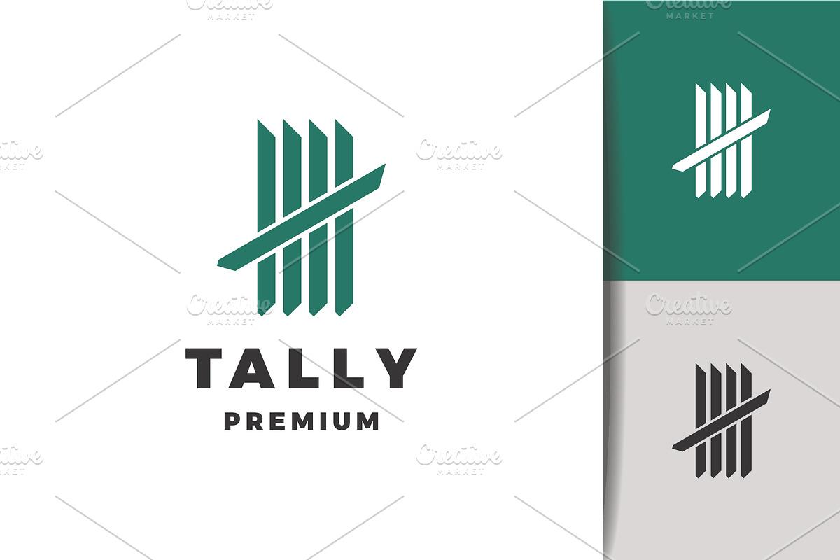 Tally Marks Minimal Vector Logo, a Branding & Logo Template by mesuka (Photo 2 of 2)