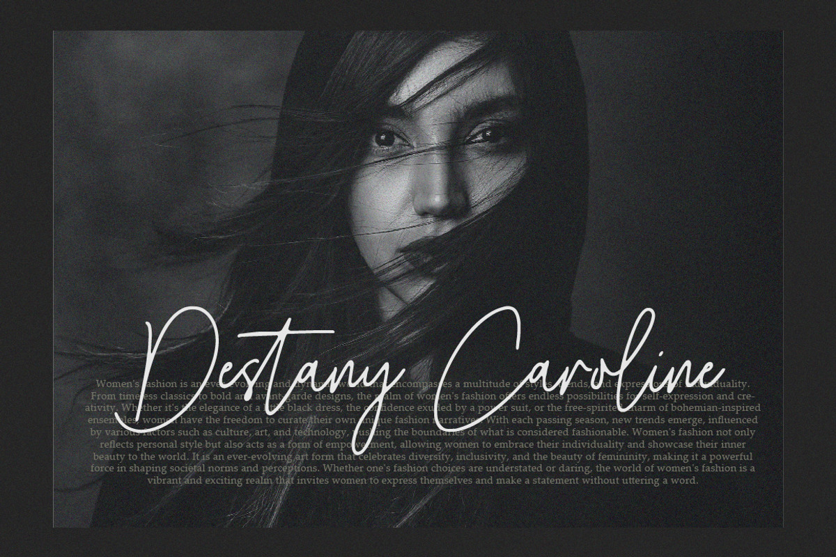 Melistany Handwritten Script, a Script Font by Typebae (Photo 4 of 8)